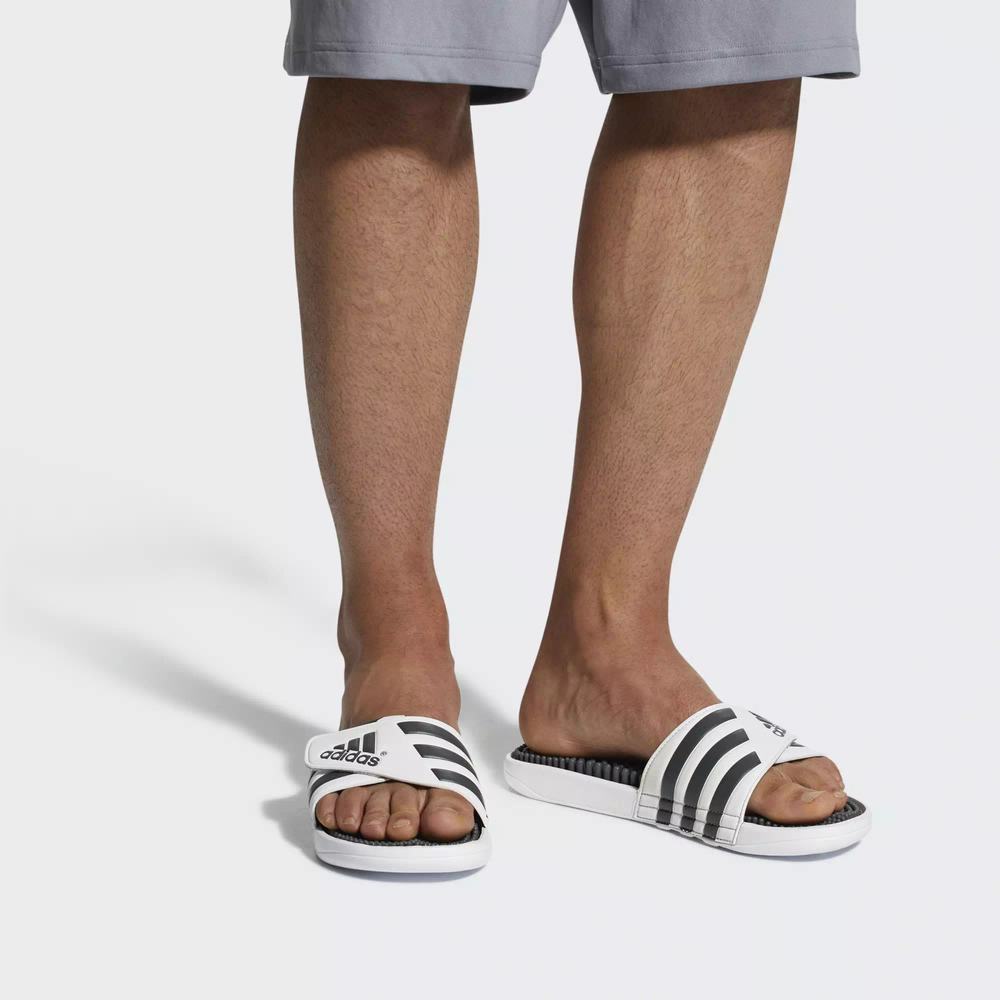 Adidas Adissage Chanclas Blancos Para Hombre (MX-18987)